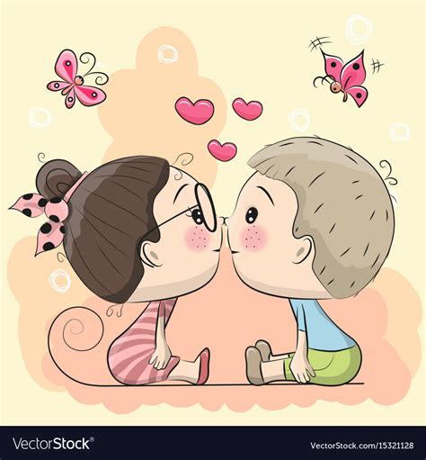 cute kiss cartoon